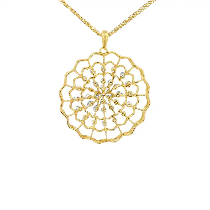 18K Gold Diamond Pendant