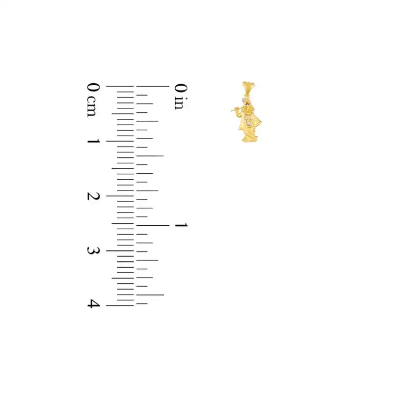 22k Two-Toned Krishna Religious Pendant