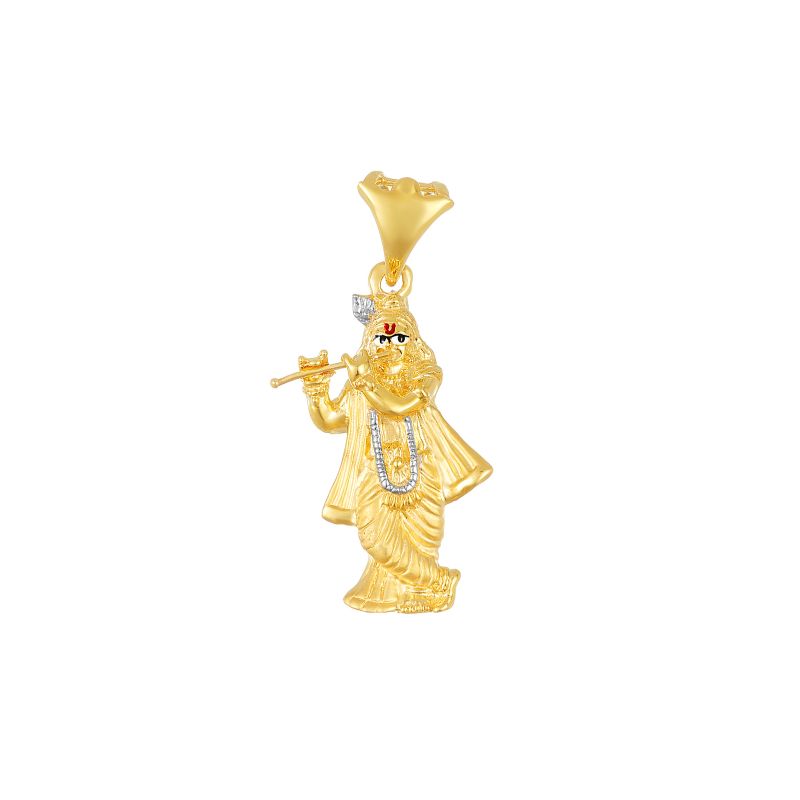 22k Two-Toned Krishna Religious Pendant