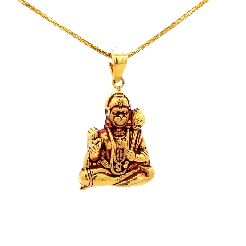 Hanuman Pendant antique, in 22K Yellow Gold