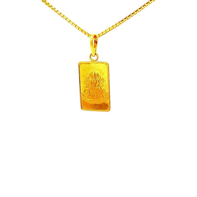 Maa Sarawati pendant in 22K Gold
