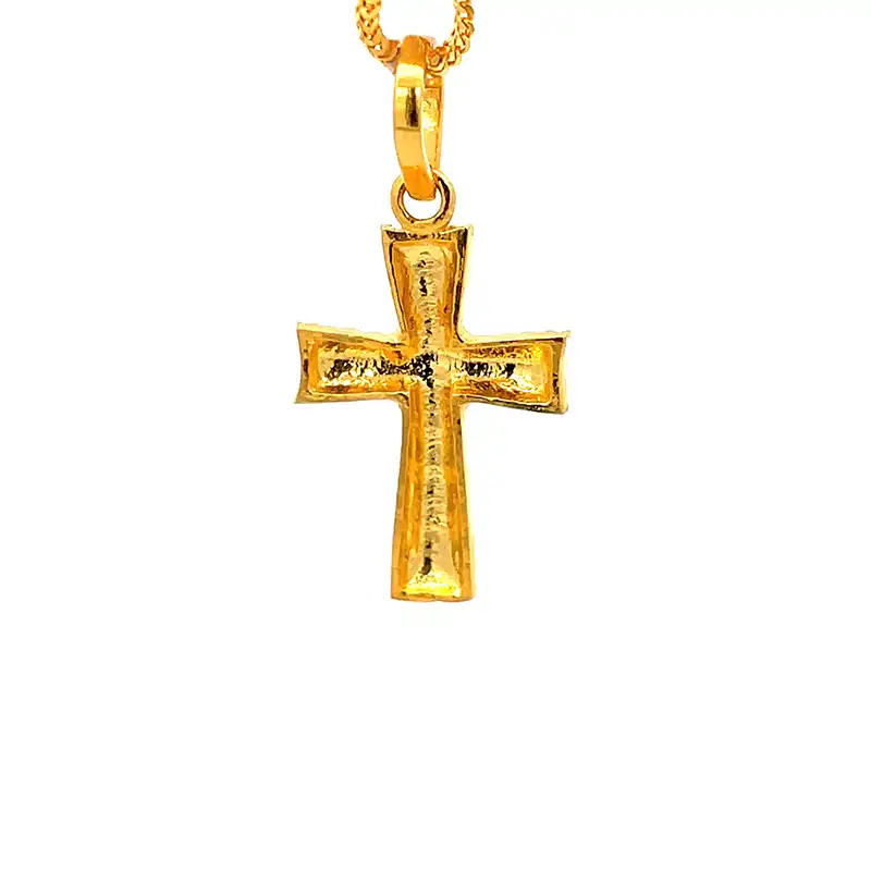 Grace and elegance - Diamond Cross Pendant Gold