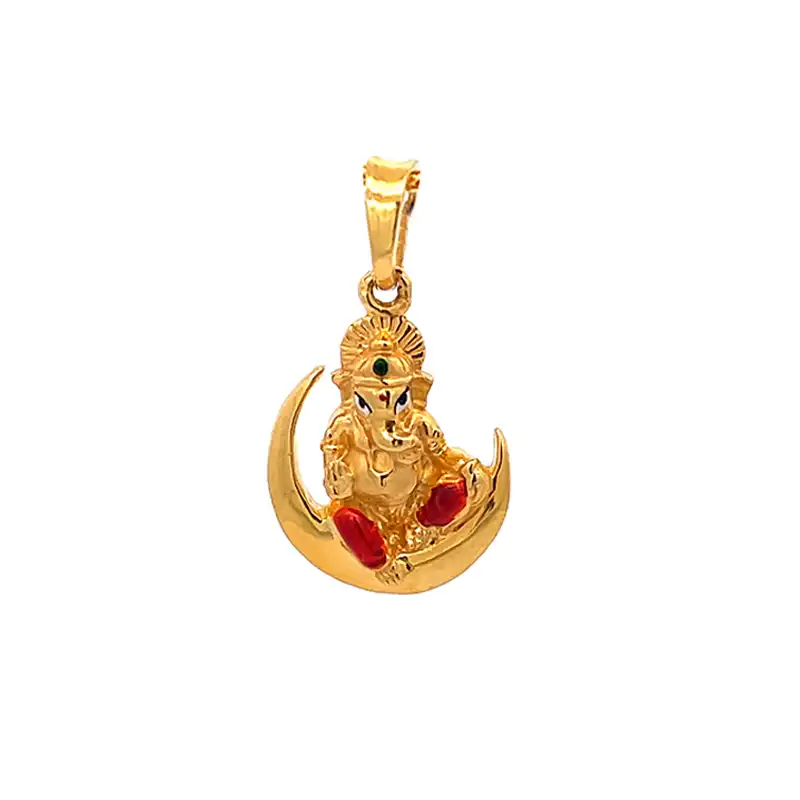 Ganesh Pendant in 22K Gold