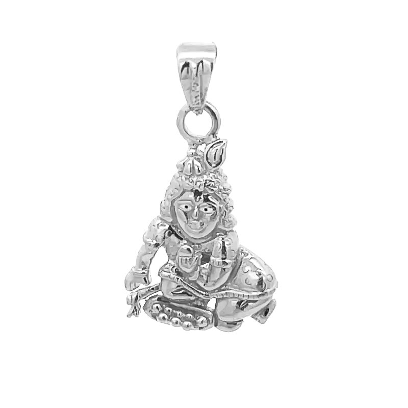 18K Gold Lord Krishna Pendant
