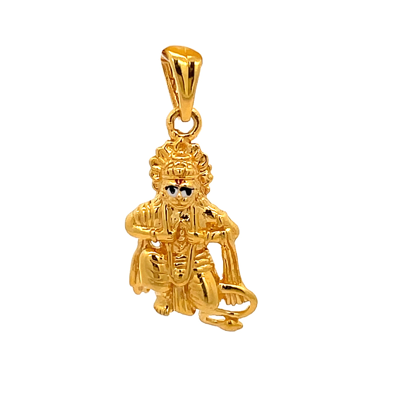 22K Gold Hanuman Pendant