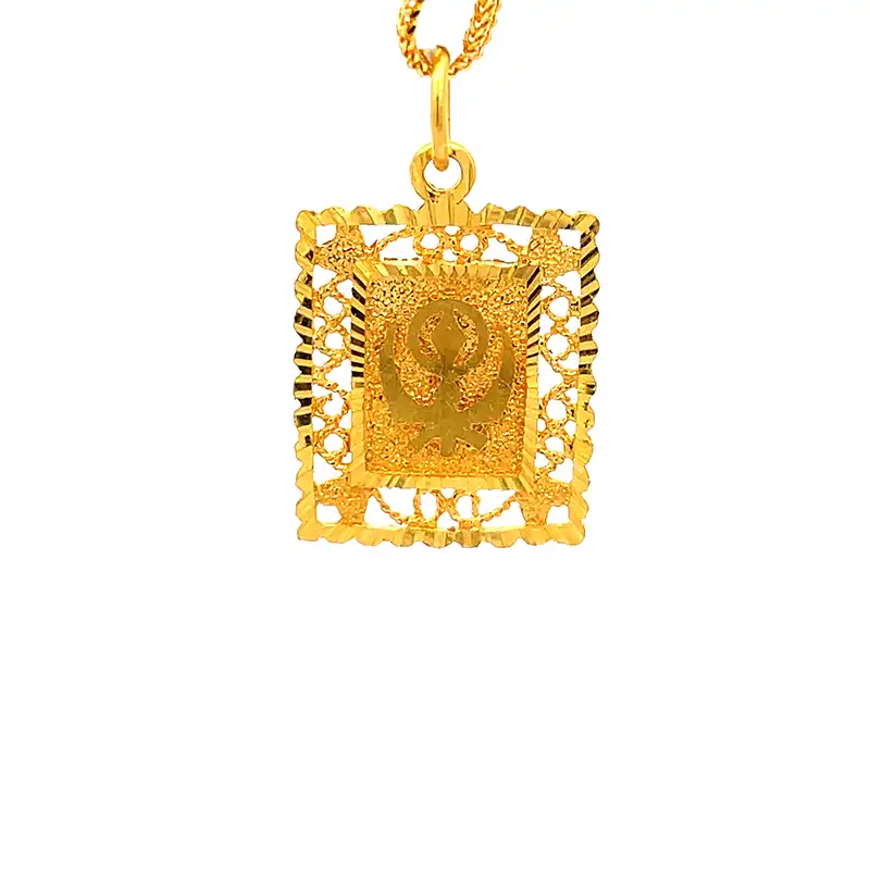 Khanda Pendant in 22K Yellow Gold