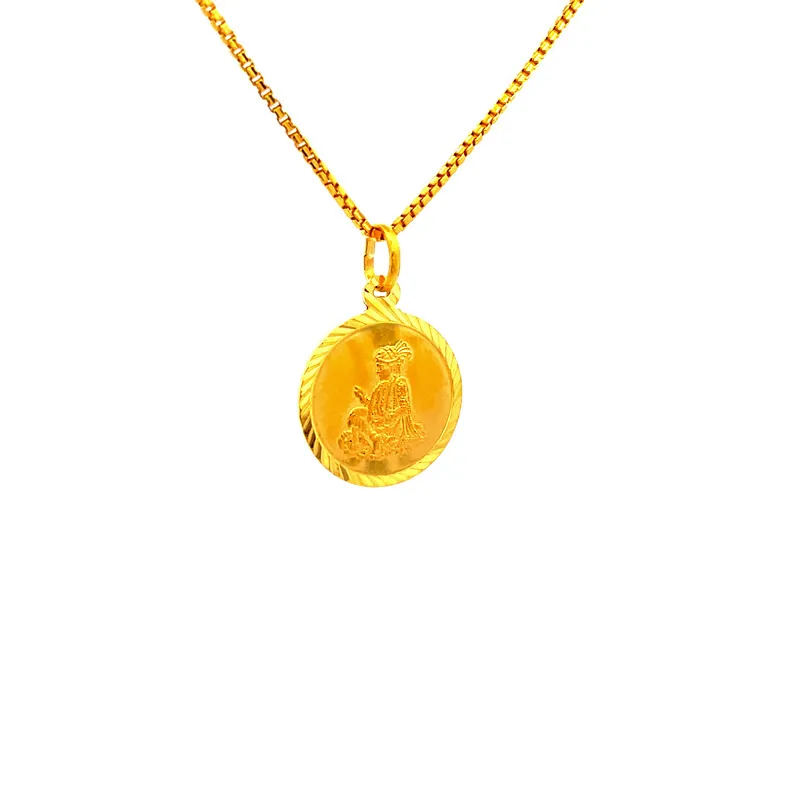 Swami Narayan pendant in 22K Gold