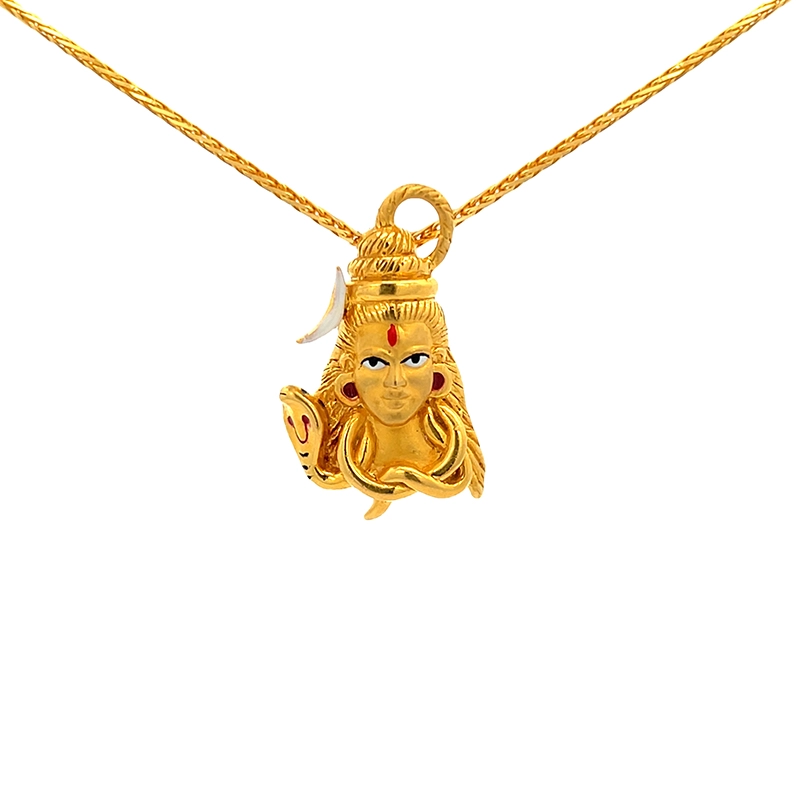 Lord Shiva Pendant 22K Yellow Gold