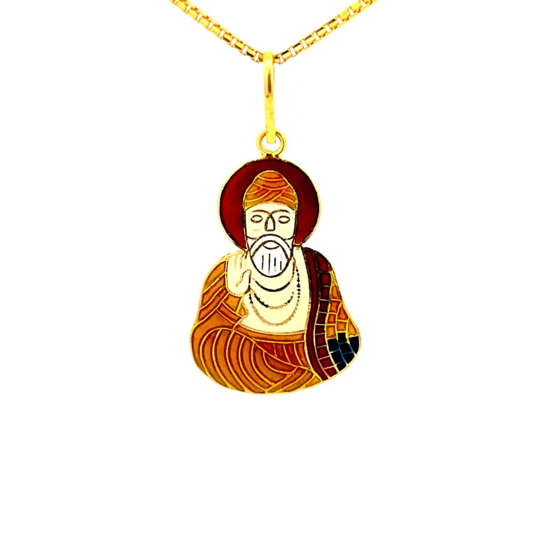 Guru Nanak pendant in 22K gold