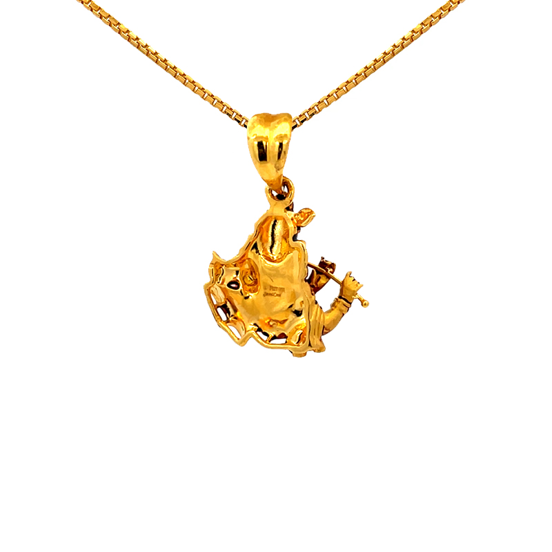22K Gold Lord Krishna Pendant