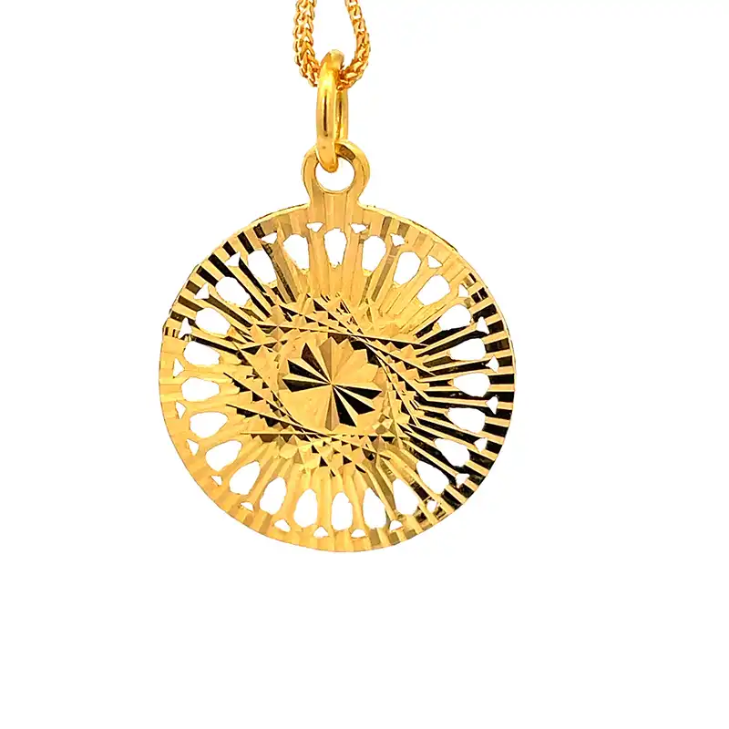 Khanda Pendant in 22K Yellow Gold