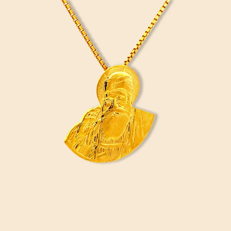 Guru Nanak pendant in 22K gold
