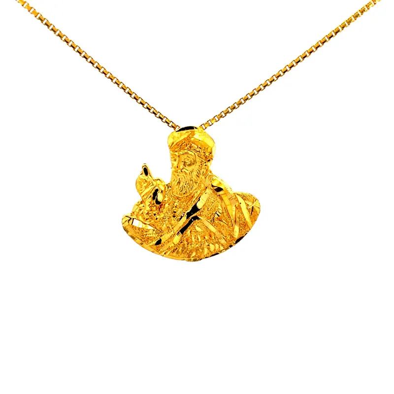 Guru Nanak pendant in 22K gold