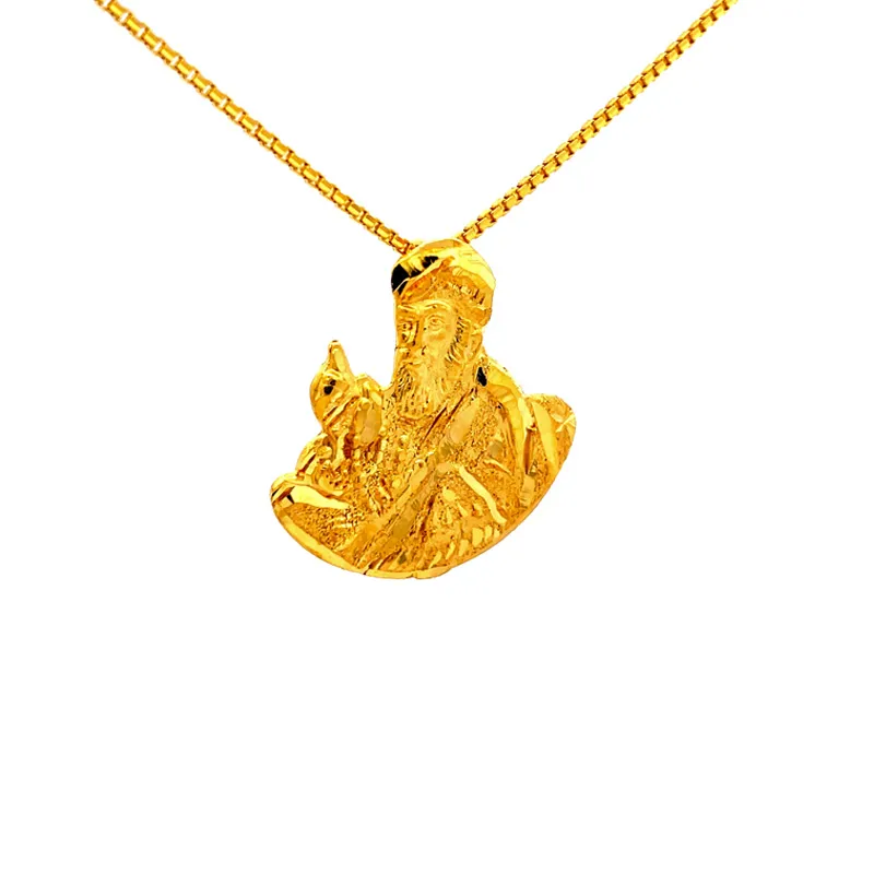 Guru Nanak pendant in 22K gold