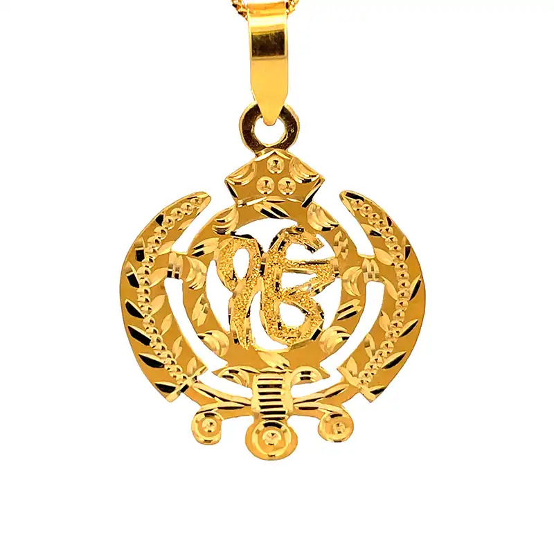 Ek Omkar Pendant in 22k Yellow Gold