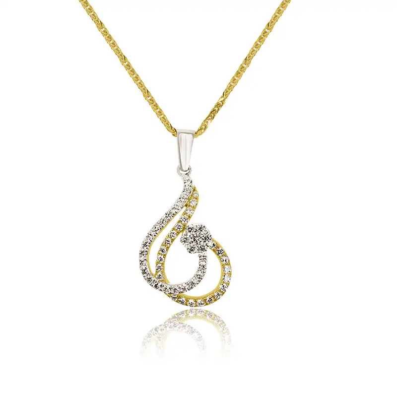 Diamond Pendant Set in 18K Gold