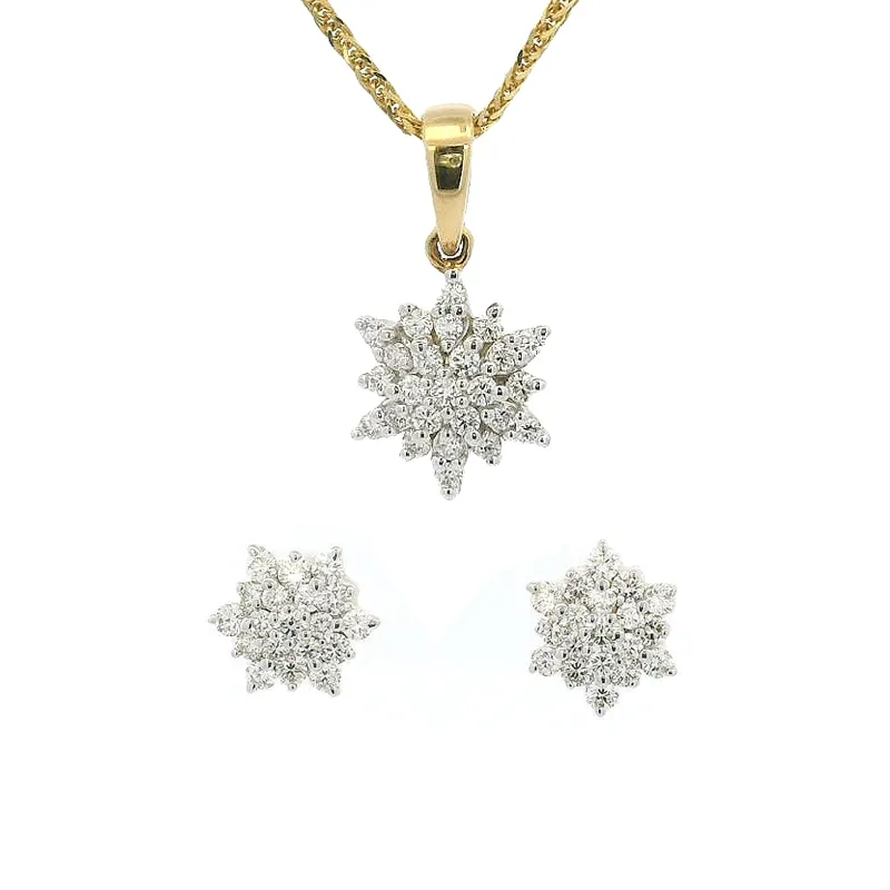18K Gold Pendant Set