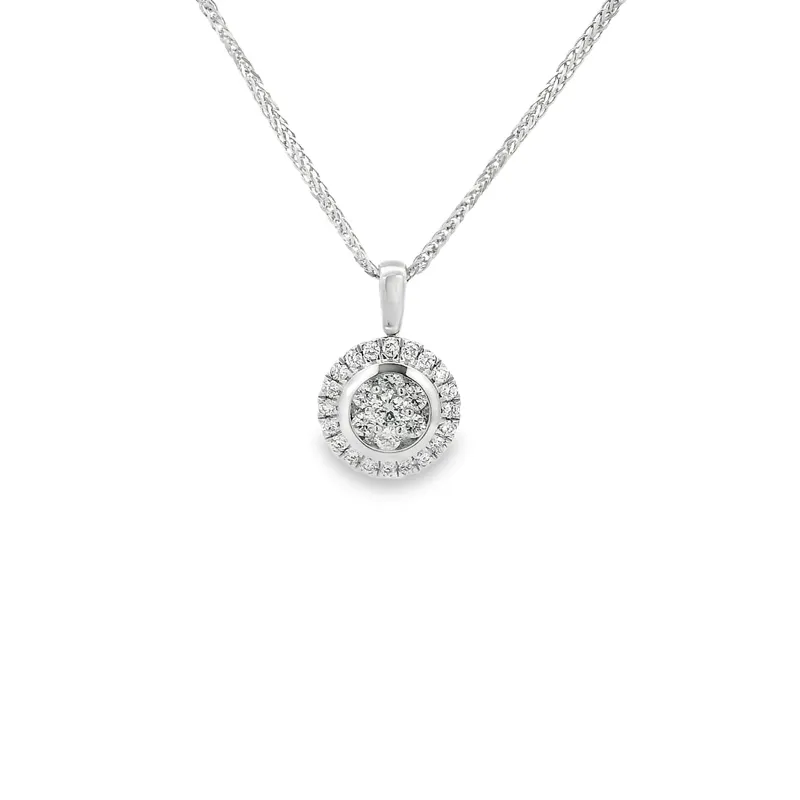 Elegant Diamond Pendant Set