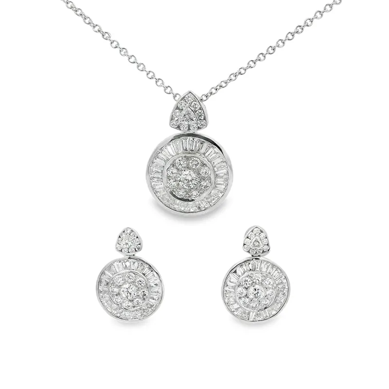 18K Gold Pendant Set