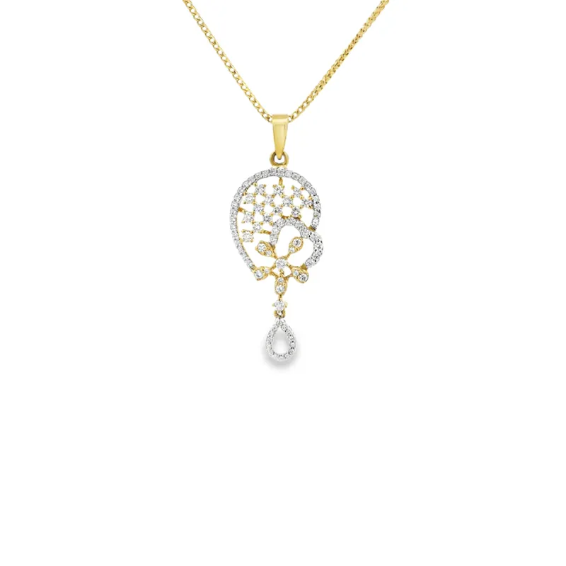 Elegant Diamond Pendant Set