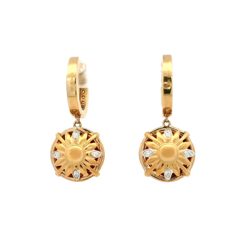 Elegant Gold and Diamond Pendant Set