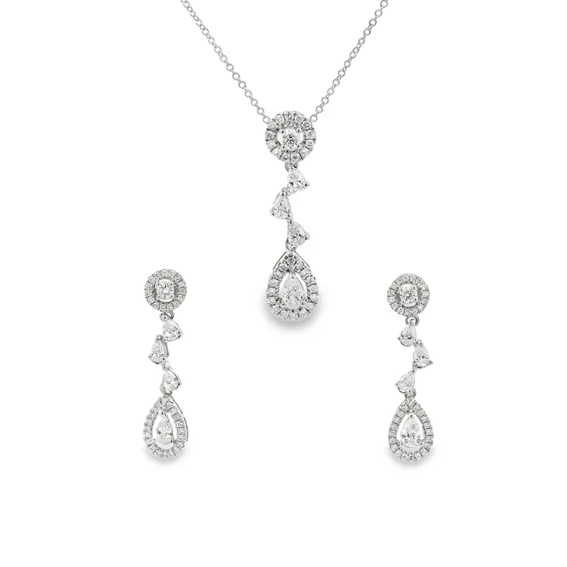 18K Gold Pendant Set