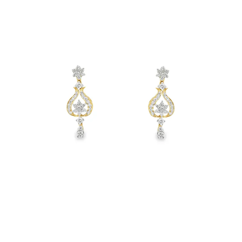 Regal Gold Diamond Pendant Set