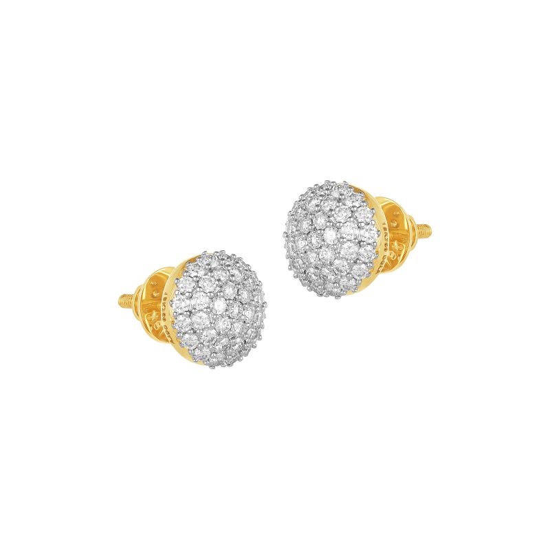 18K White and Yellow Gold Diamond Pendant & Earring set with 111 Diamonds -  PS-3079