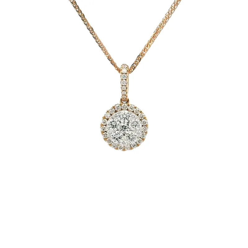 Elegant Diamond Pendant Set