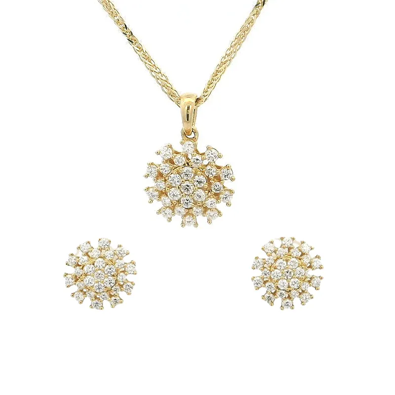 18K Gold Pendant Set