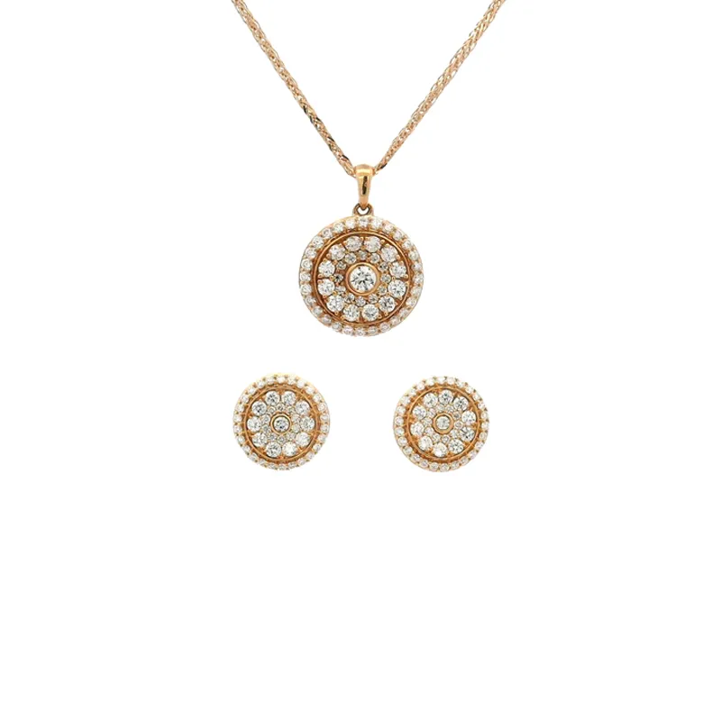 Elegant Diamond Pendant Set