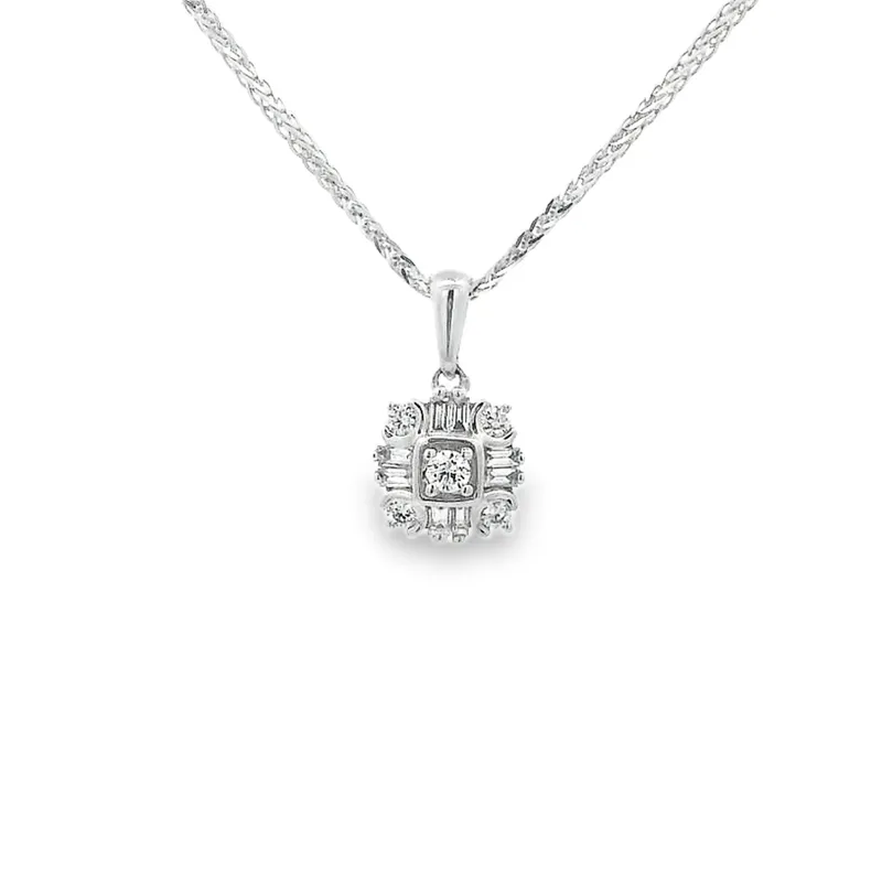 Modest Diamond Pendant Set