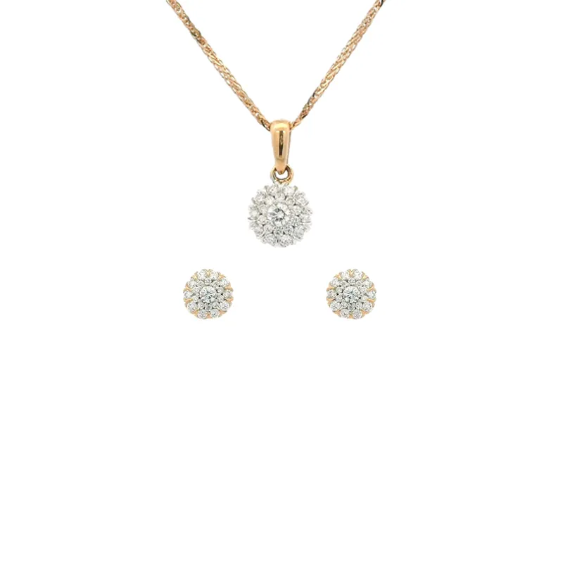 Elegant Diamond Pendant Set