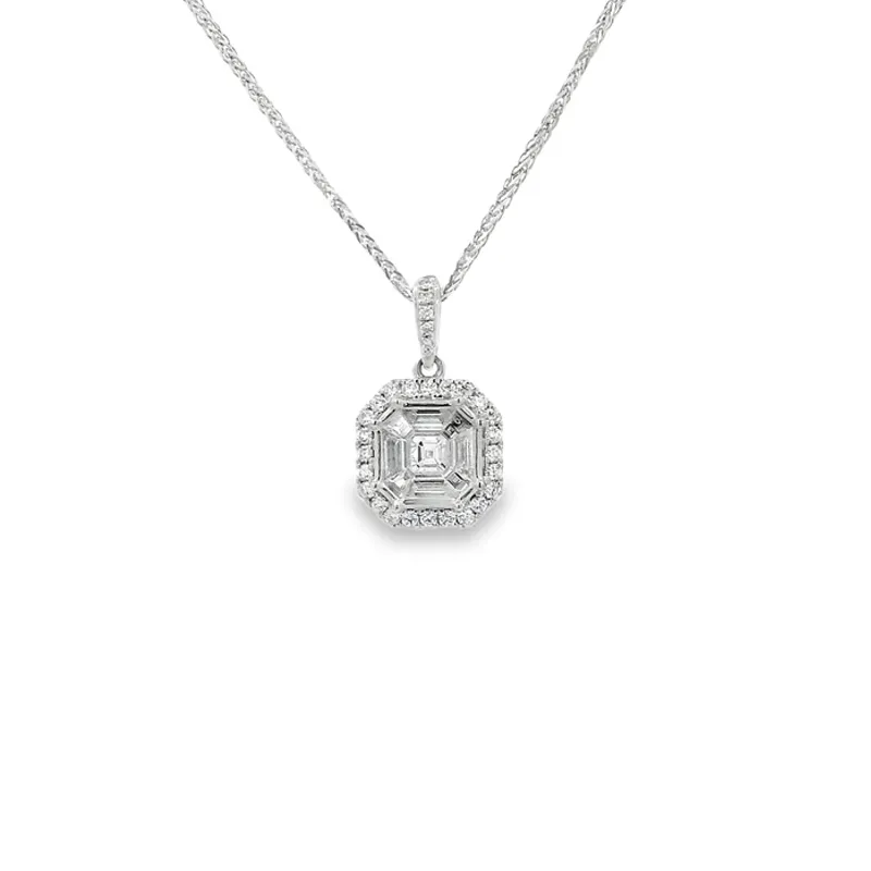 Elegant Diamond Pendant Set