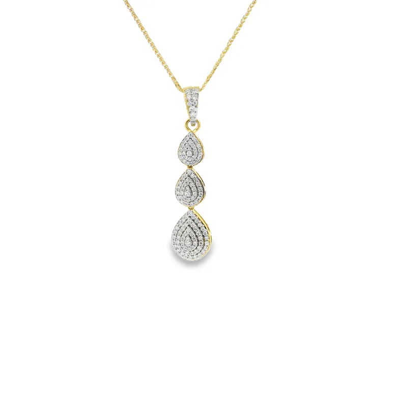 Elegant Diamond Drop Pendant