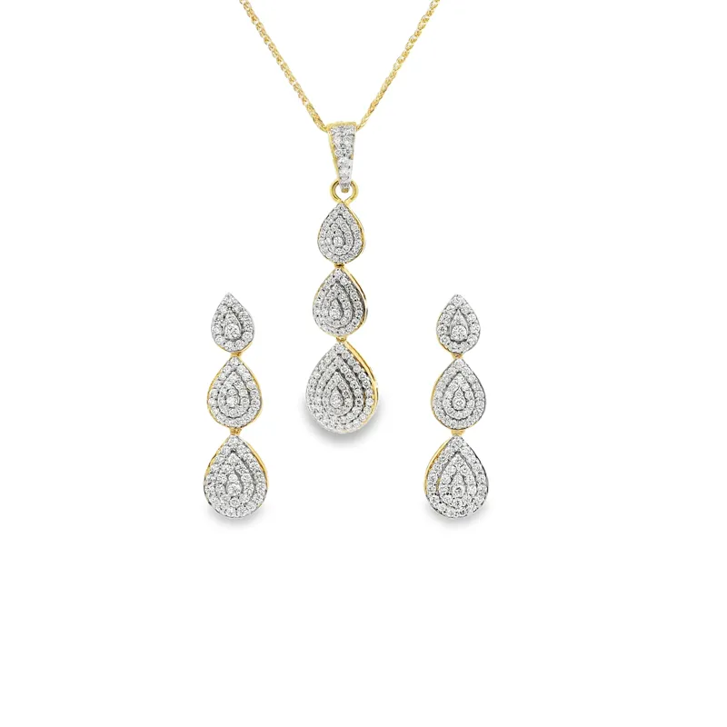 Elegant Diamond Drop Pendant