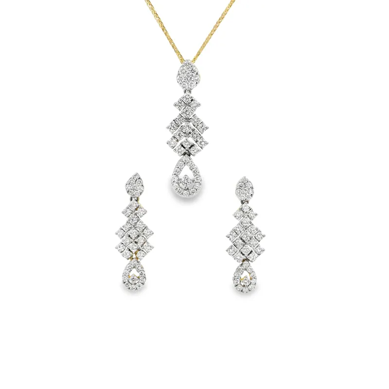 Elegant Diamond Pendant Set