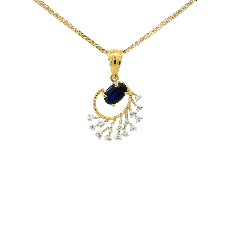 Swirly Gemstone Pendant Set