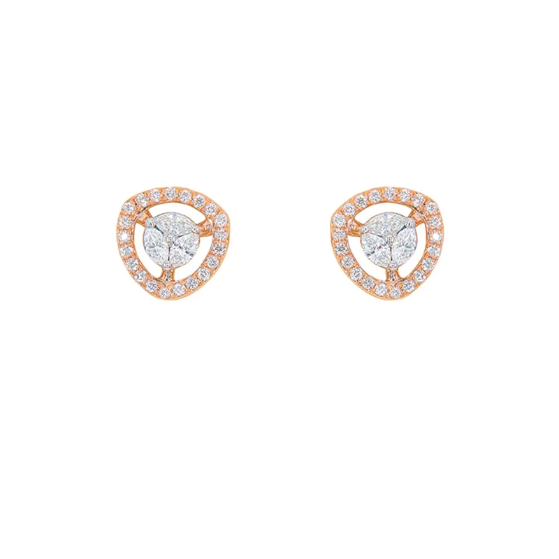 Rose Gold Diamond Pendant Set