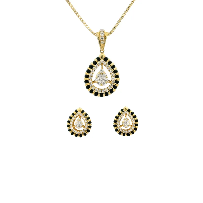 Elegant Diamond Pendant Set