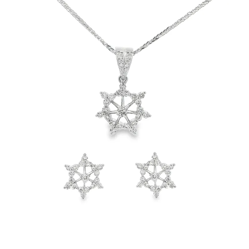 18K Gold Pendant Set