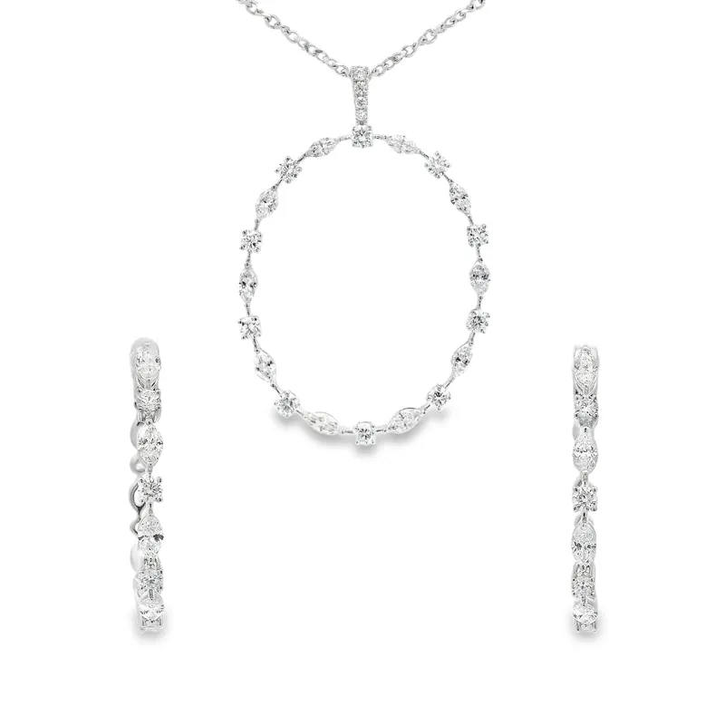 18K Gold Pendant Set