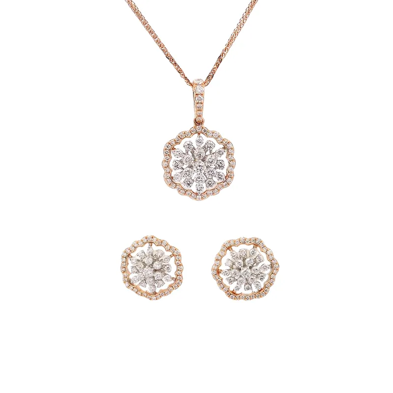 Elegant Diamond Pendant Set