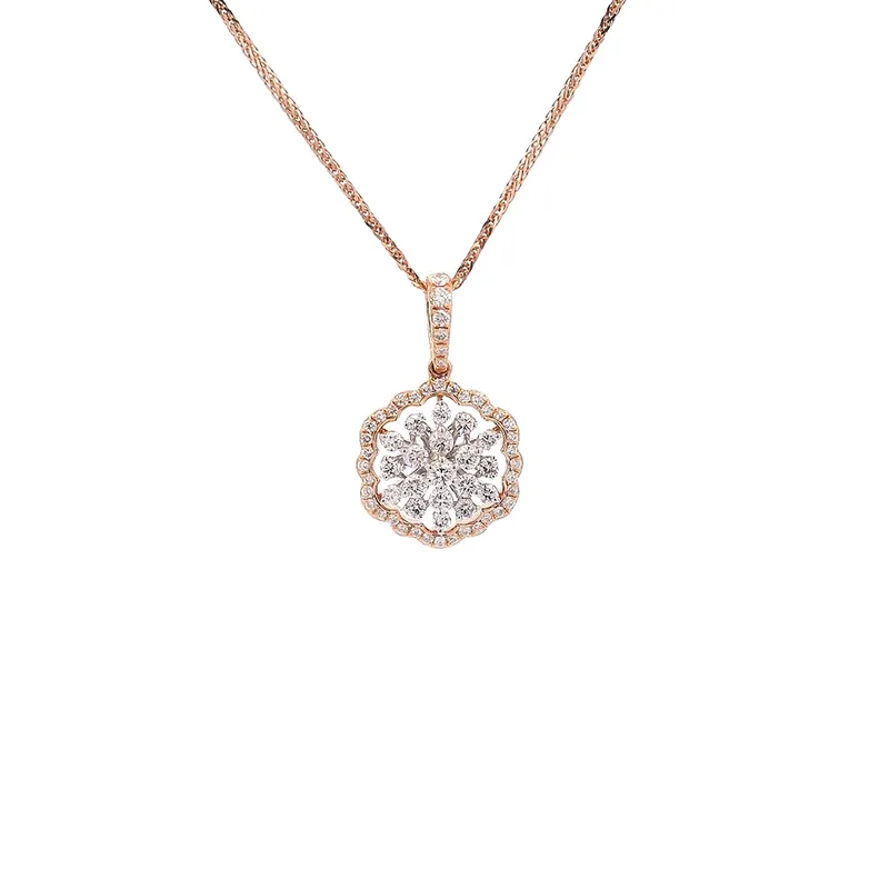 Elegant Diamond Pendant Set
