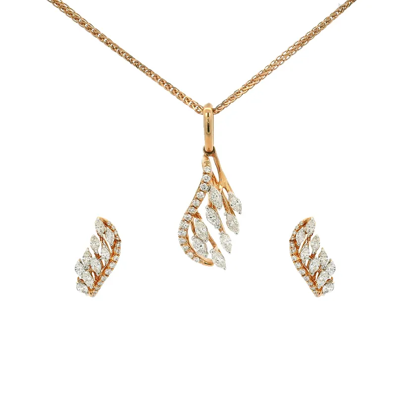 Fancy Diamond Pendant Set