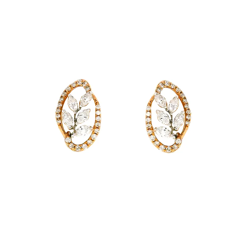Elegant Leaf Design Pendant Set
