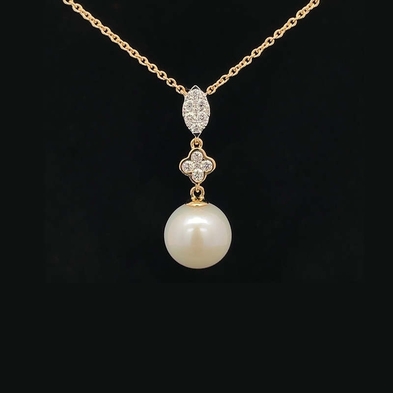 Exquisite Pearl Drop Pendant Set