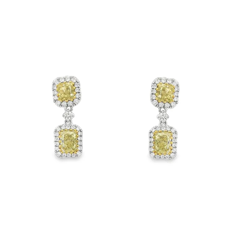 Yellow diamond and Gold Pendant Set