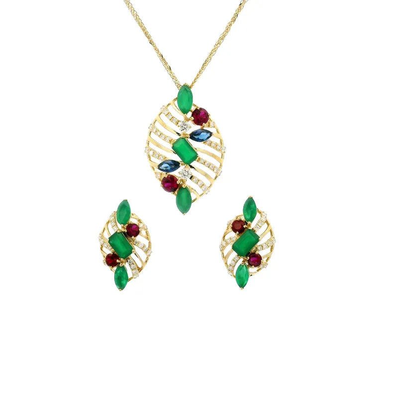 Elegant Gold and Gemstone Pendant