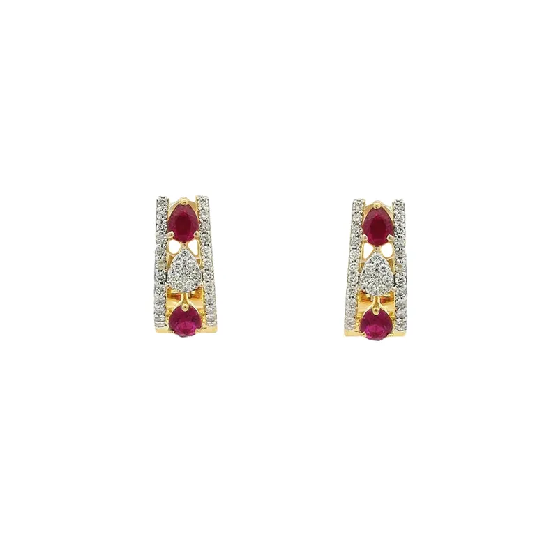 Ruby and Diamond Pendant Set